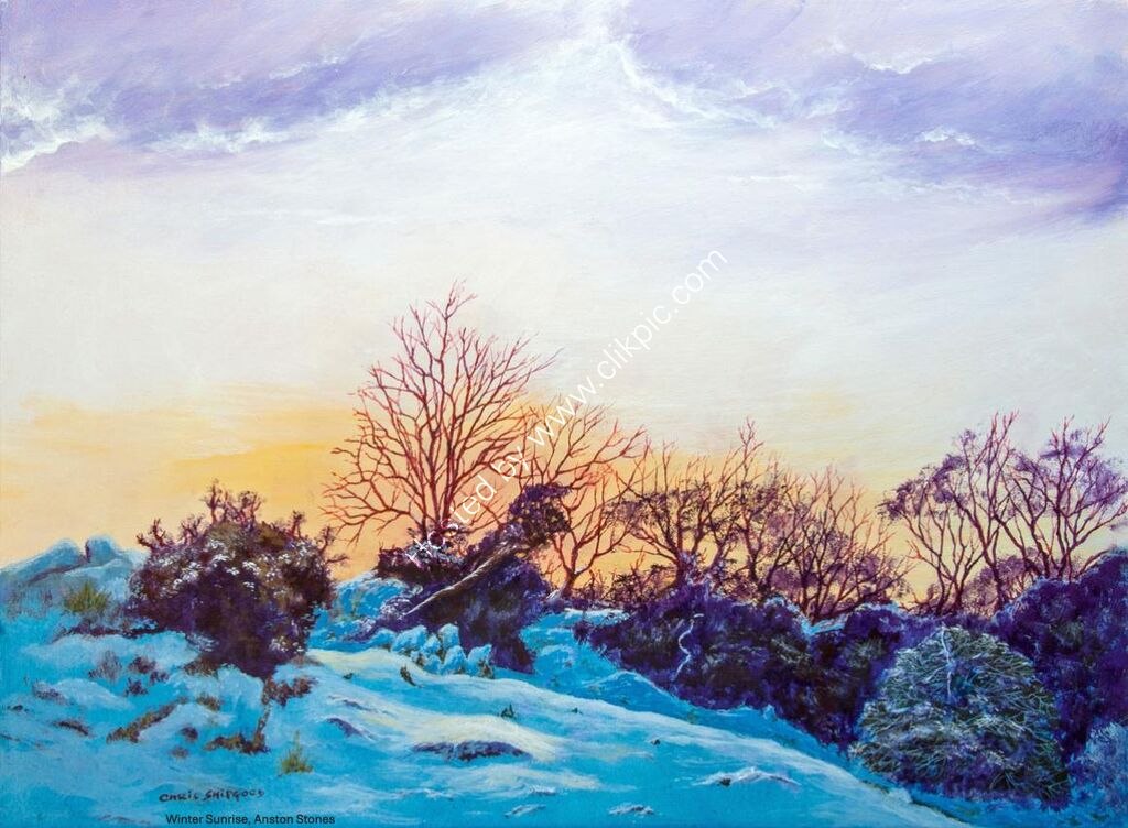'Winter Sunrise, Anston Stones'