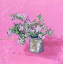 Apple Blossom with Pink £800. 80x80cms