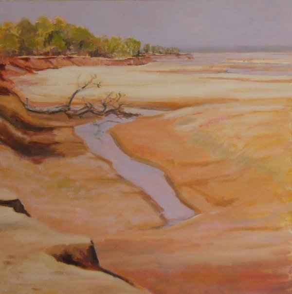 The Monumental Landscape of the Dried Up River Bed. Luangwa river Zambia