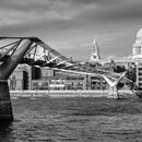 Millennium Bridge and St. Paul's Cathedral, London
