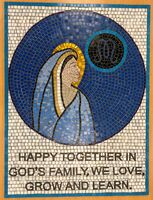 A Christian mosaic commission for a school created by Mosaic Artist, Sue Kershaw