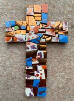 Private Christian art mosaic commission cross