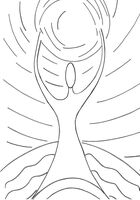 Christian Art, The Lord's Prayer, a line drawing by mosaic artist Sue Kershaw