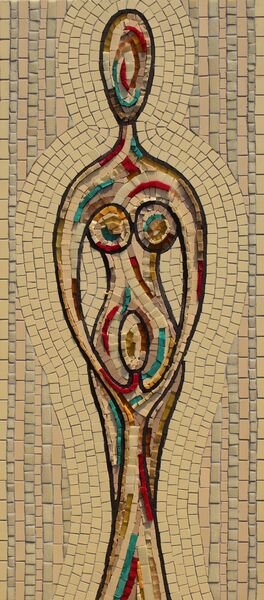 Christian Art, Heavenly Mother, Christian mosaic by mosaic artist Sue Kershaw