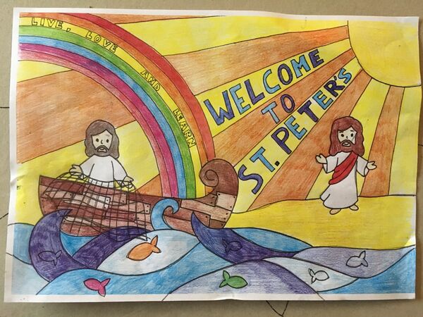 Children's design for the mosaic