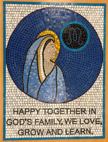 A Christian mosaic commission for a school created by Mosaic Artist, Sue Kershaw