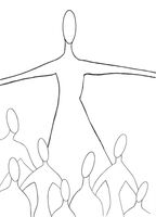 Christian Art, Psalm 91, a line drawing by mosaic artist Sue Kershaw