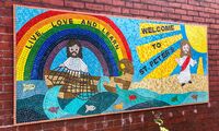 A Christian mosaic commission for a school created by Mosaic Artist, Sue Kershaw