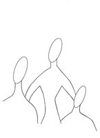 Christian Art, Witness, a line drawing by mosaic artist Sue Kershaw