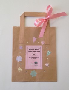 Hand decorated gift bag. This is free and will be included with each scarf order.