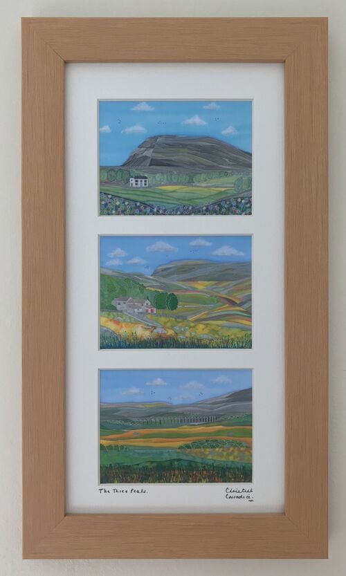 The Three Peaks - silver outline (2)