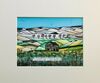 A snowy walk by the river. Mounted and unframed. Picture size is 6" x 8" and the outside edge of the mount (antique white) measures 10" by 12" which is standard size. £55.00.