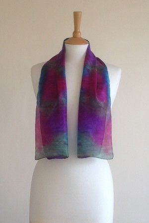 Seashore 2 - Fuchsia, purple, cyan and dark green