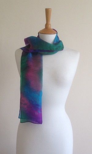 Seashore 1 - Fuchsia, purple, cyan and dark green