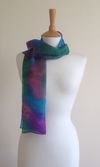 Seashore 1 - Fuchsia, purple, cyan and dark green