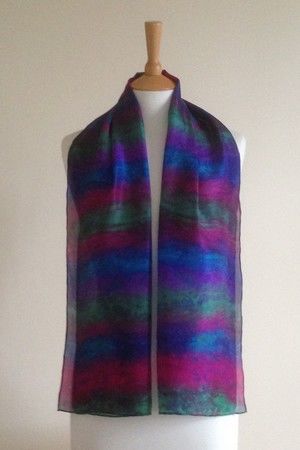 Seashore 2 - Fuchsia, purple, cyan and dark green