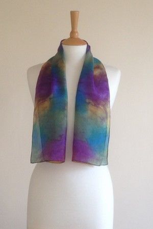 Summer Garden 2 - Royal blue, purple, gold and dark green