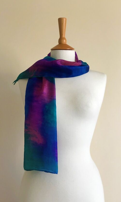 Seashore 1 - Rose pink, purple, blue, dark green