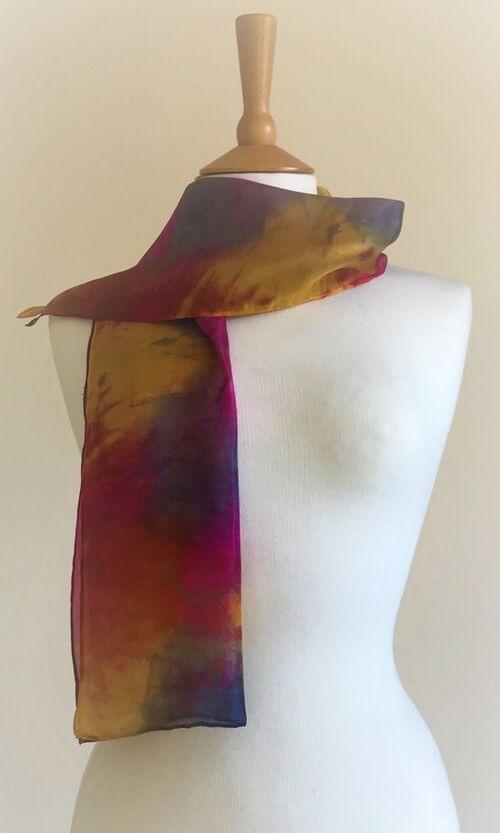 Machair - Fuchsia pink, cognac, gold, dark grey