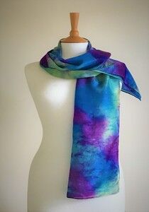 "Summer Garden" - royal blue, purple, green and gold