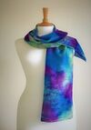 "Summer Garden" - royal blue, purple, green and gold