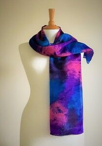"Sweet Pea" - rose pink, violet, limoges blue and grey