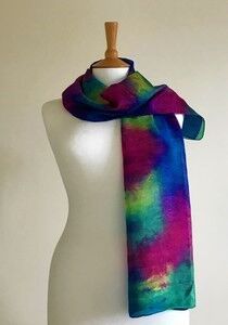 "Tutti Frutti" - fuchsia pink, purple, royal blue, green and yellow