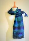 "Ocean" - royal blue, purple, dark green and black