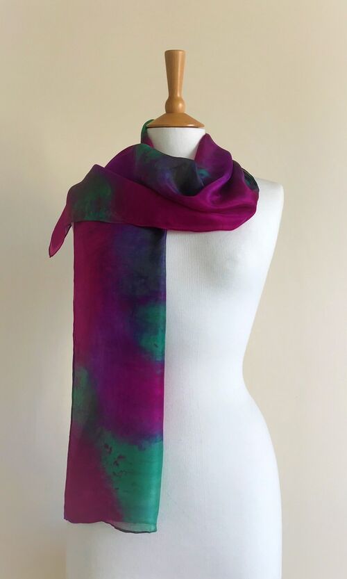 Caribbean - Fuchsia pink, purple, jade, olive