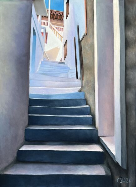 Dark and Light Blue Steps 2024