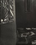 Shadows and Railing mezzotint
