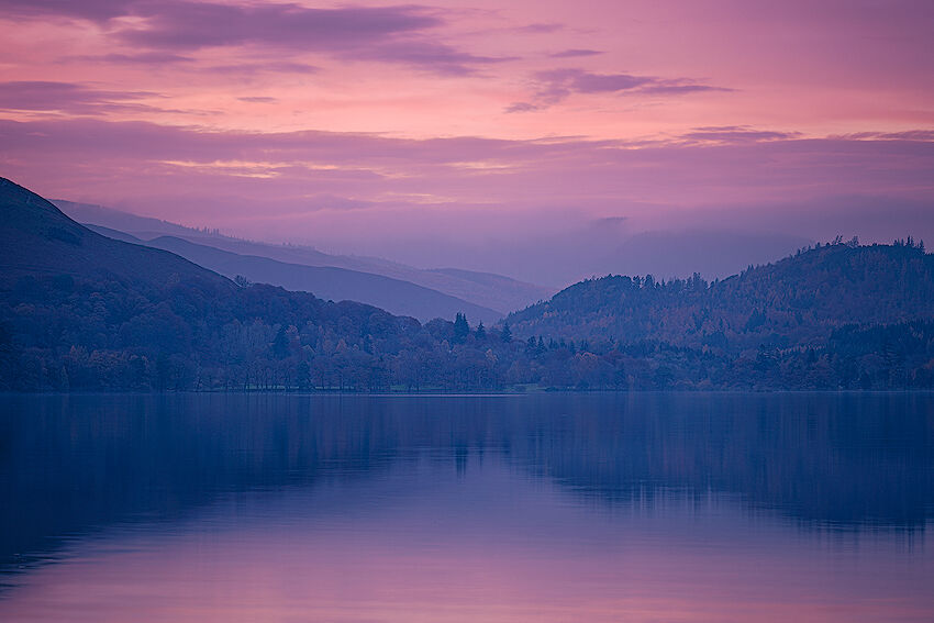Derwent Water Sunset, Lake District, England.