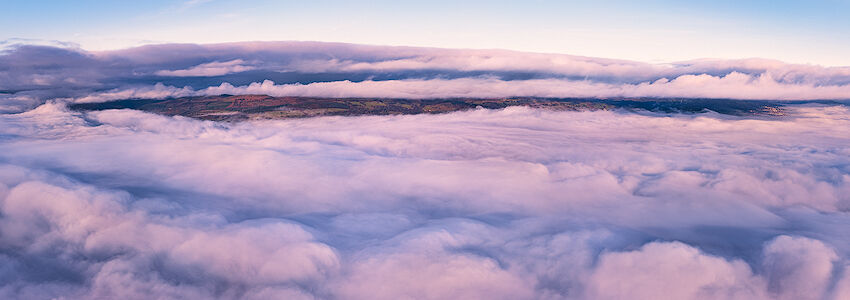 Rare Cloud Inversion Over Newport City, South Wales.
