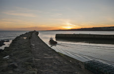 St Andrews harbour dawn departure0048