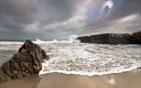 Ardnave Point, waves across the beach