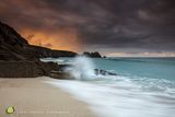 Golden Porthcurno Wavebreak - rev