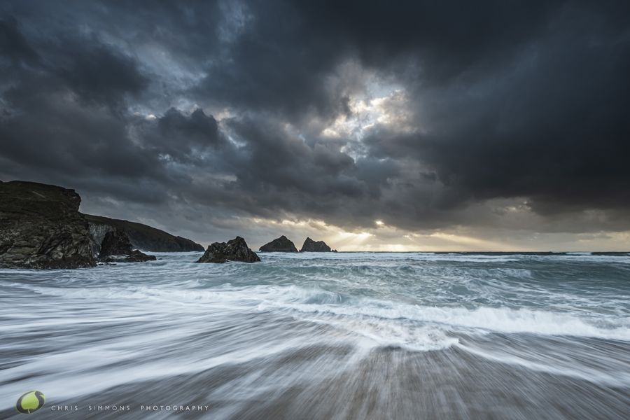 Gull Rocks Under Cloud - Rev