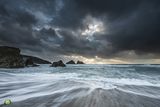 Gull Rocks Under Cloud - Rev