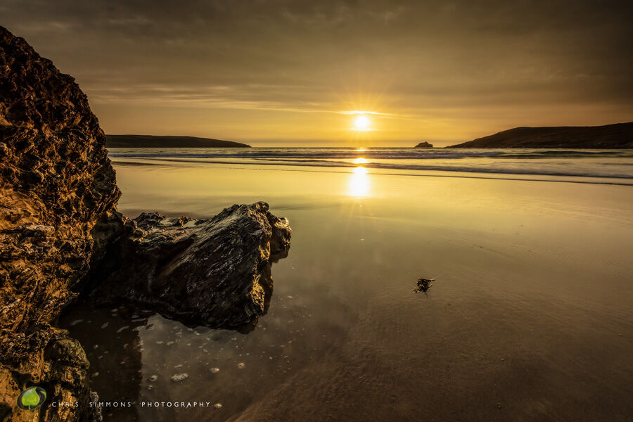 High Tide Sundown - Crantock III -Art