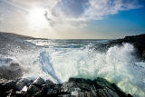 Waves breaking on Kilchiaran Rocks