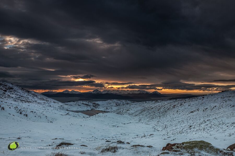 Snow Approaching The Cuillins