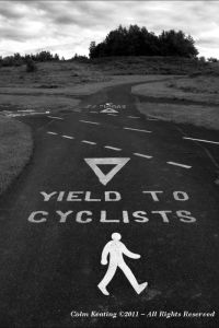 Yield to cyclists!