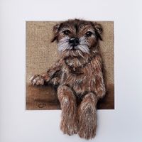 Cooper in wool & Acrylic paint