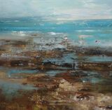 Reflecting in rockpools 80x80cm