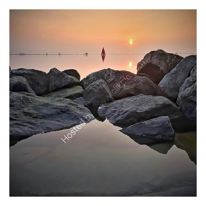 The Little Red Sail - West Kirby Marine Lake - Wirral