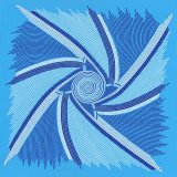 and here's the completed abstract dot painting 'Blue and white windmill'