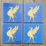Liver Bird (blue) - set of 4