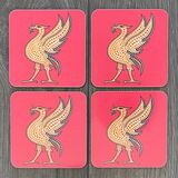Liver Bird (pink) - set of 4