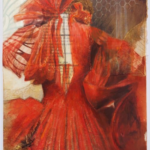 Rose Dress 17 x 23cm