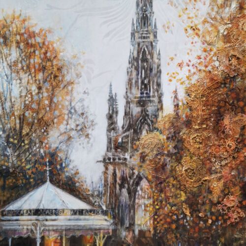 The Scott Monument in Autumn 42 x 29.5cm